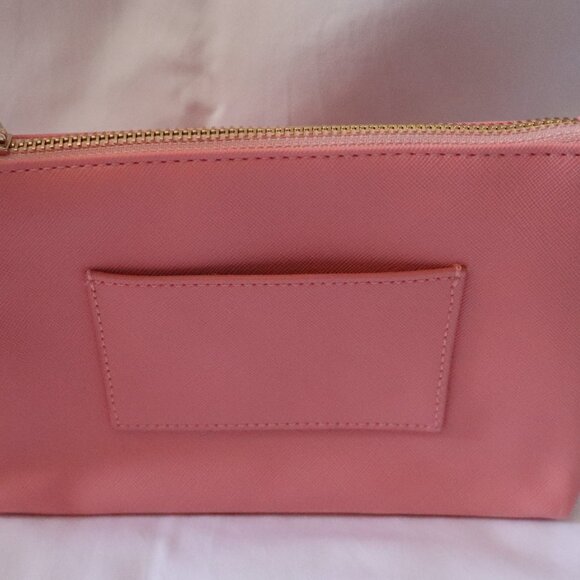 NWOT‎ Pandora Womens Pink Wristlet Clutch Pouch Lined Zippered Bag w Charms - Picture 5 of 8